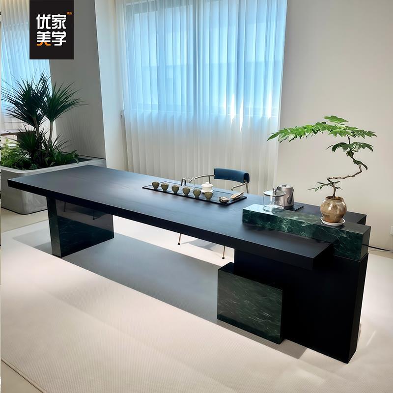 新中式北美白蜡木茶桌椅组合现代简约禅意茶室高级感茶台泡茶桌