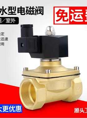 室外防水常闭电磁阀水阀开关阀220VDC24V气阀排水防雾DC12V4分6分