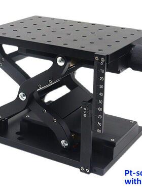 412升降距离200MM精密手动升降台位移台/升降滑台平移高度调节台