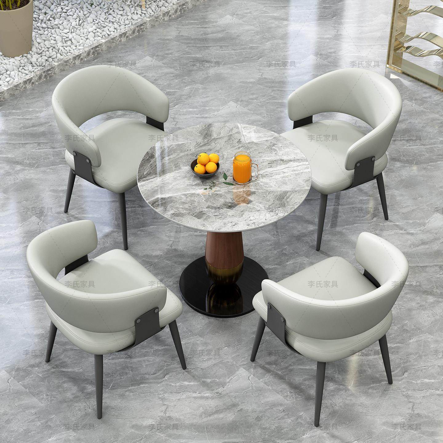 轻奢高级样品屋展示中心商务接待洽谈桌椅组合休闲酒店家用岩板餐,住宅家具,岩板餐桌,淘宝优惠券,粉丝福利购,淘宝优惠卷