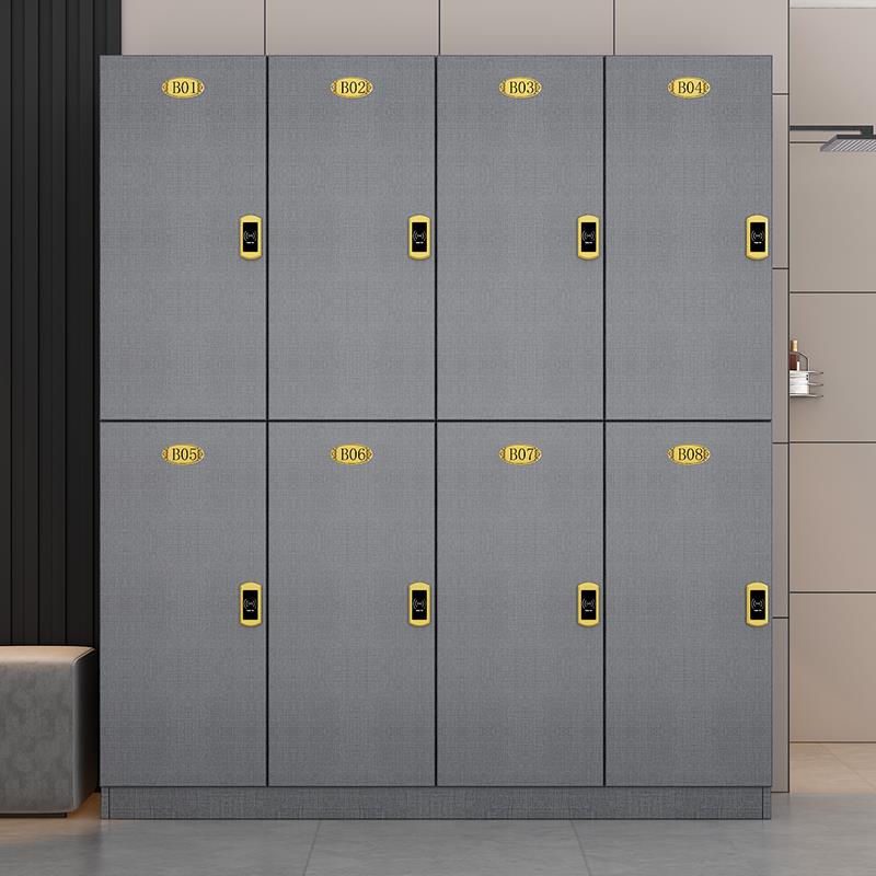 员工更衣柜健身房木质美发店洗浴中心感应锁密码锁定制储物柜