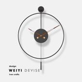 摆钟时钟免打孔装 网红挂钟客厅创意时尚 挂墙钟表现代简约个性 饰表