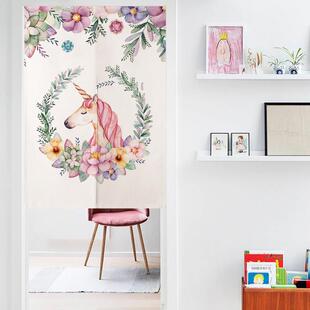 门帘隔断帘卧室半帘厕所短帘客厅屏风帘子个性试衣间遮挡帘免打孔