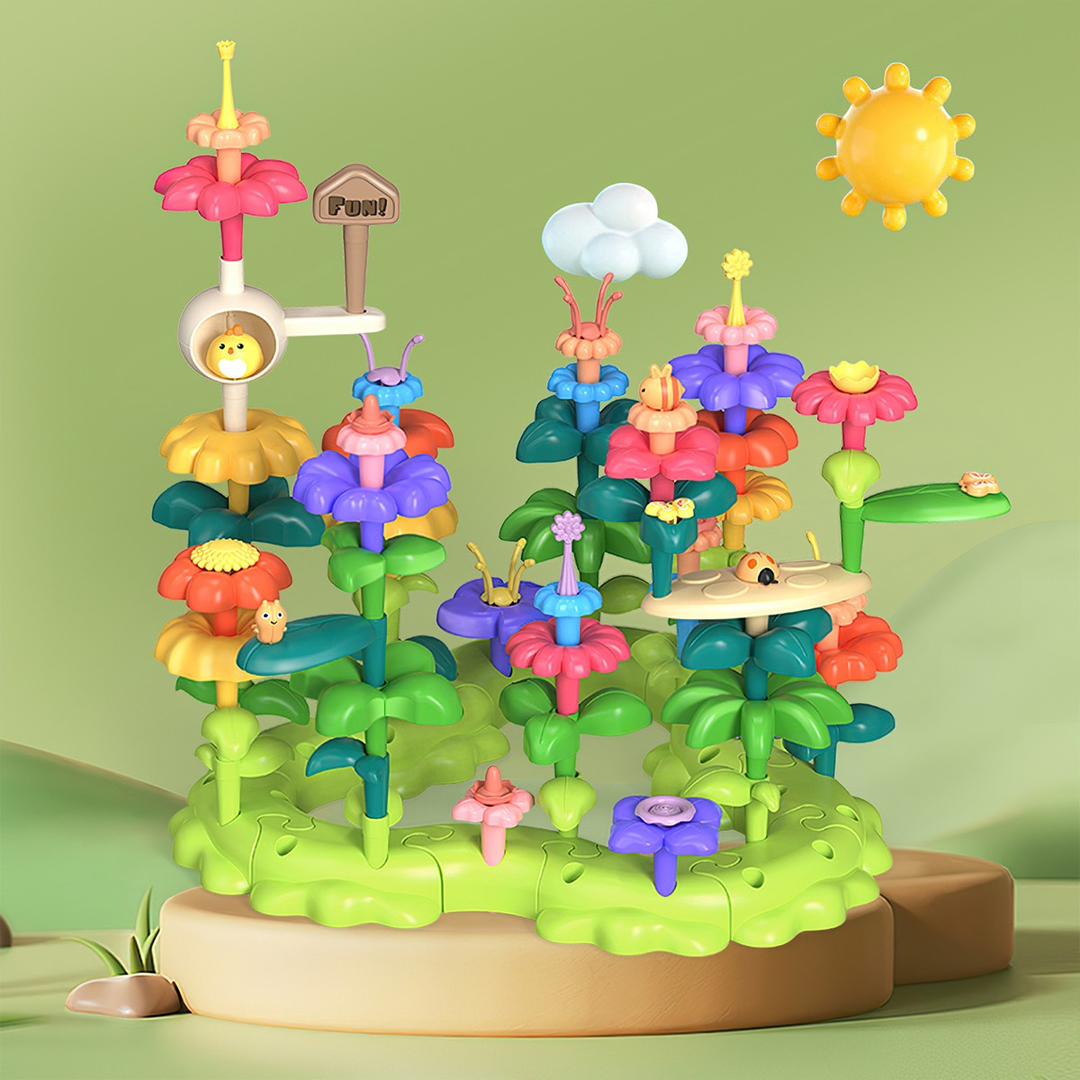 纽奇动手diy插花大颗粒儿童宝宝积木拼装益智玩具百变搭建趣玩具怎么样,好用不?