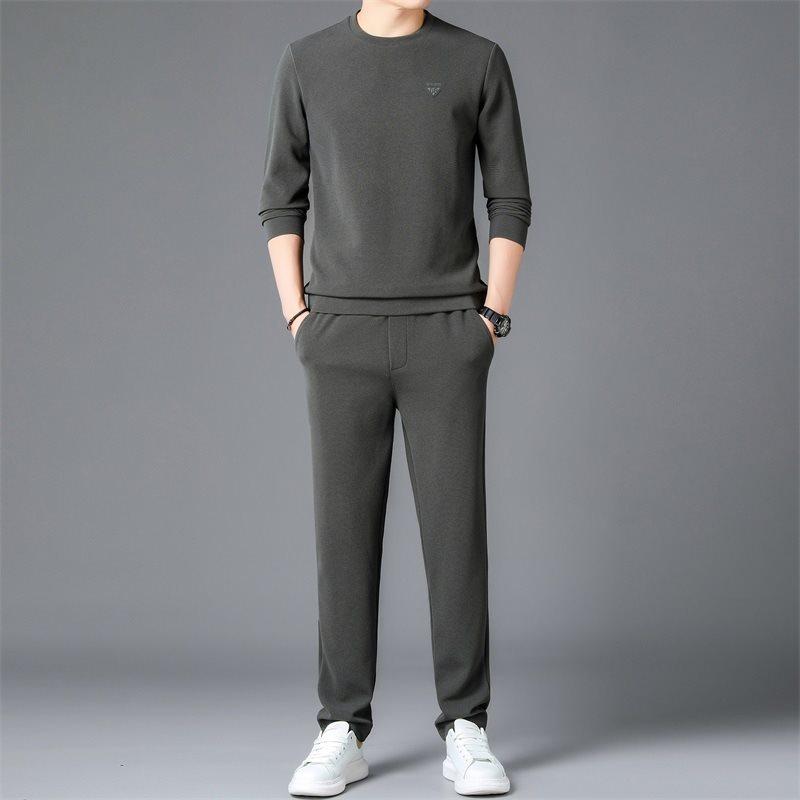 春秋款爸爸休闲运动服套装男士宽松大码长袖t恤中年圆领卫衣,男装,休闲运动套装,淘宝优惠券,粉丝福利购,淘宝优惠卷