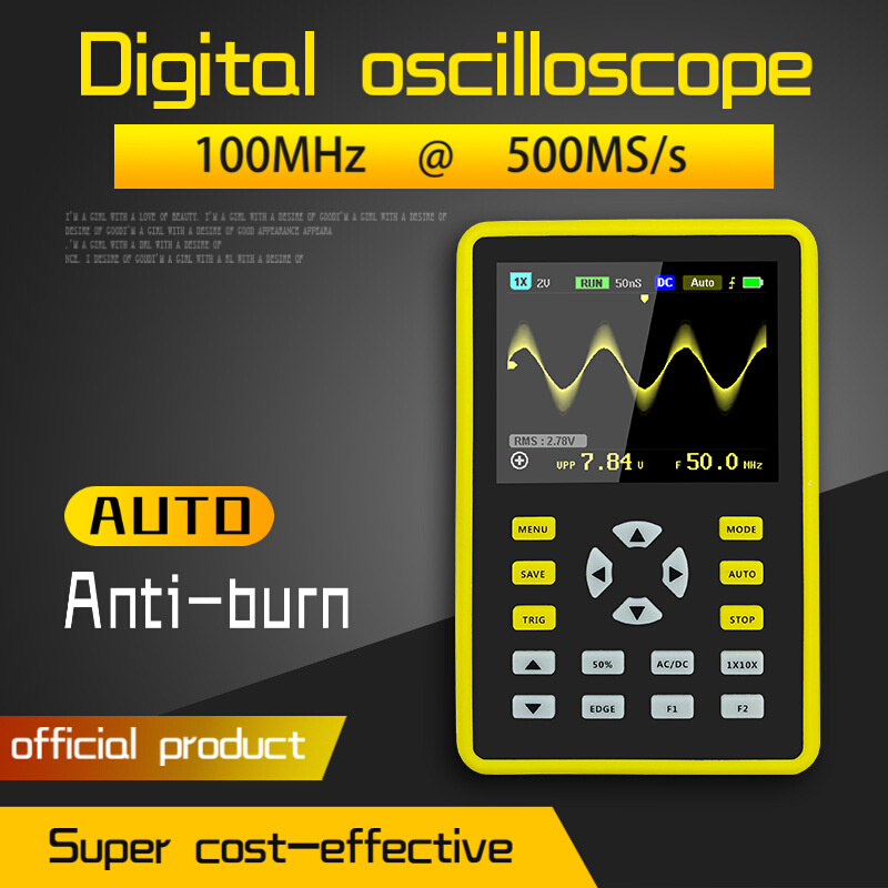 FNIRSI-5012H 数字存储示波器 100M带宽 500MS采样率 ADS5012H