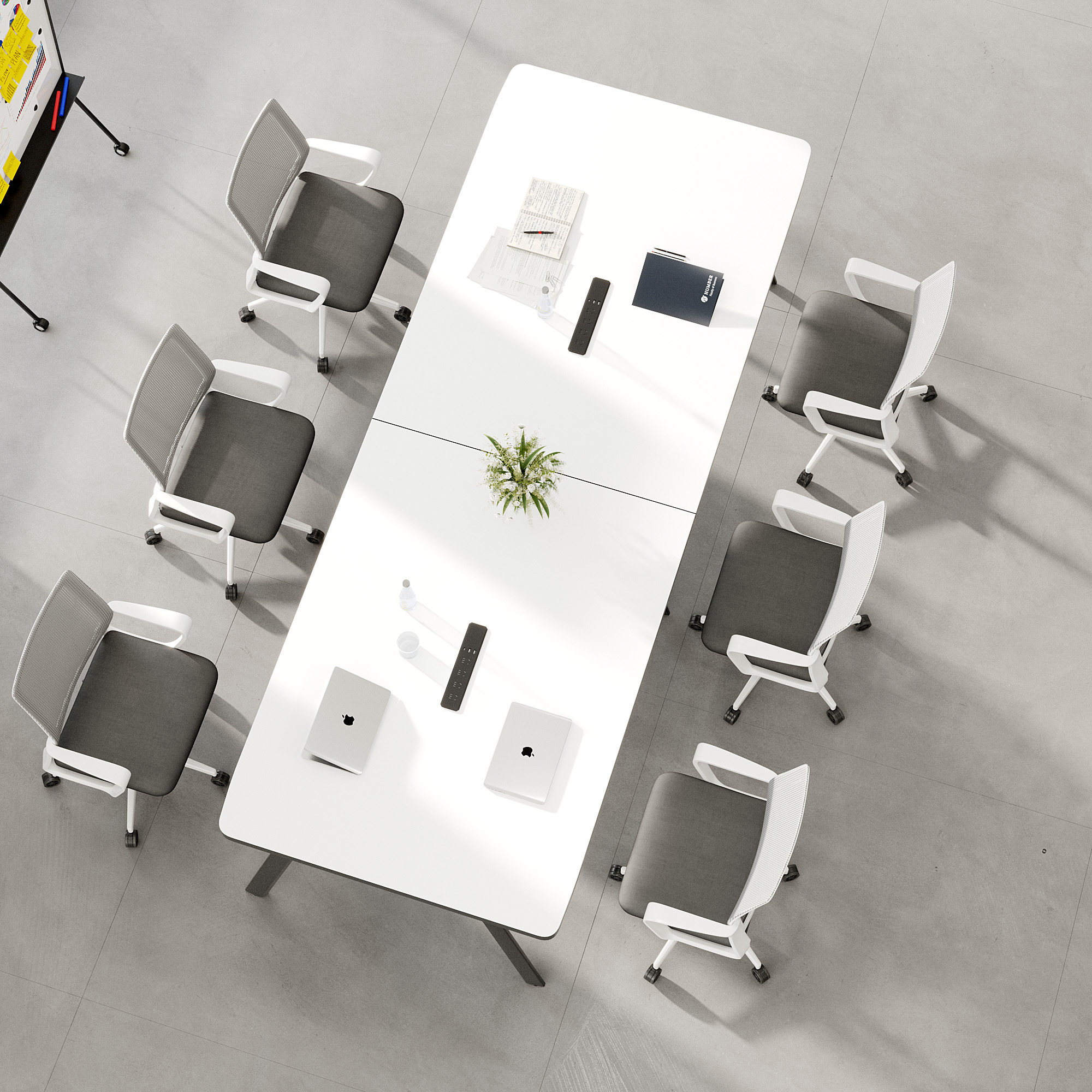 长条会议桌长桌轻奢高级感小型接待办公洽谈桌现代简约培训桌大型