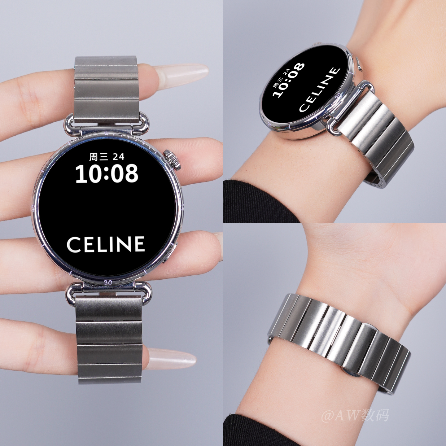 适用华为gt6不锈钢表链gt5高级感