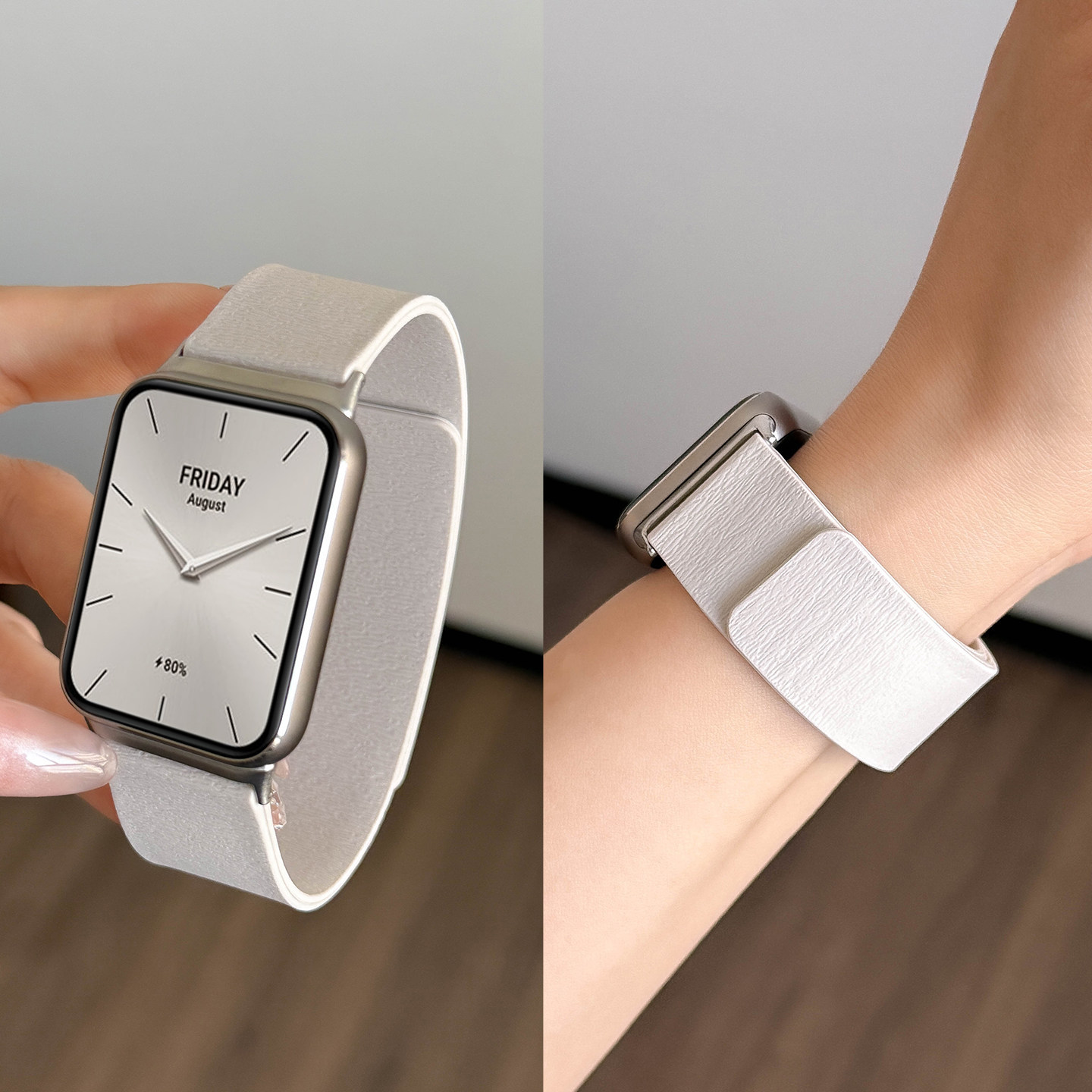 新款星光色适用小米手环9pro表带8Pro手表硅胶磁吸红米watch6替换腕带watch5秋冬4智能nfc版运动男女表链配件