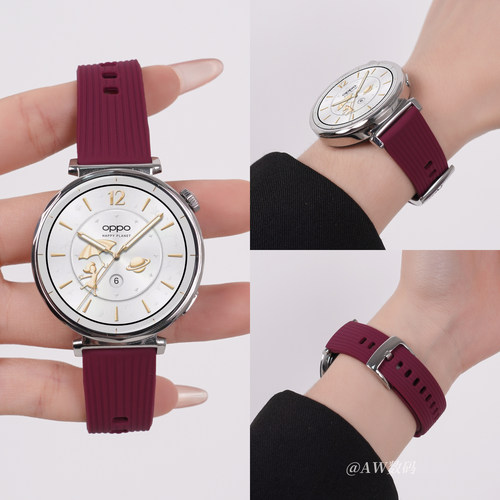oppowatchX2mini竖纹硅胶针扣