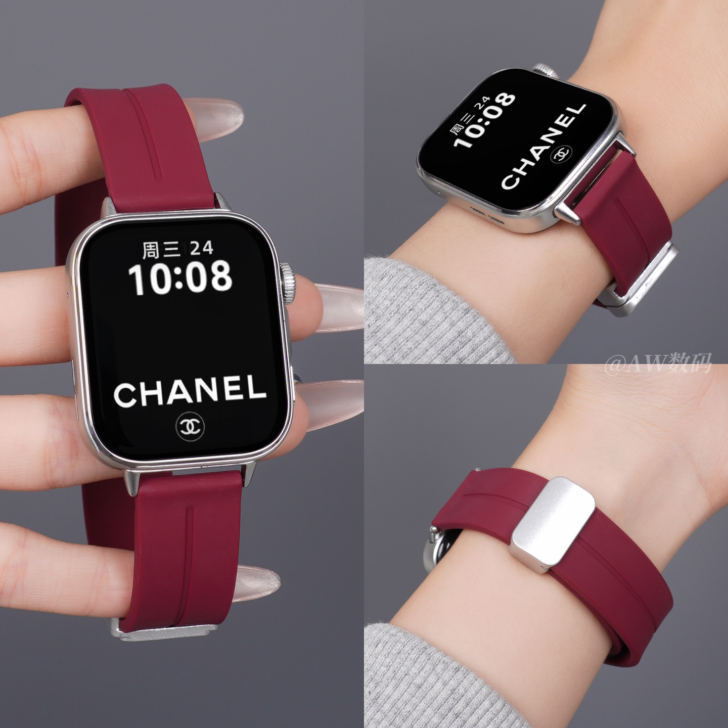 适用华为fit4表带fit3/2透气硅胶