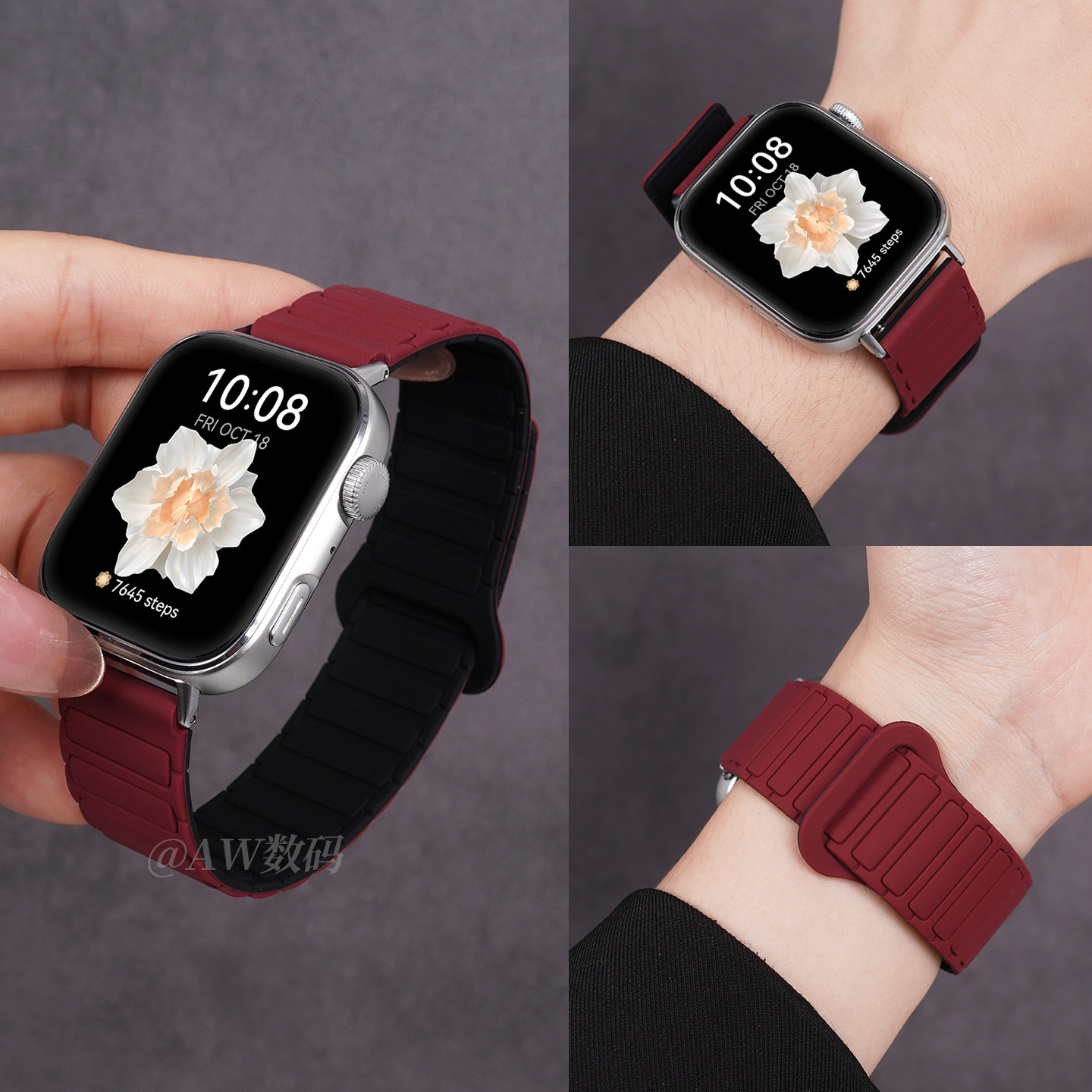 张婧仪同款适用vivowatchgt2表带iqoo手表watchgt女款vivo3磁吸硅胶腕带vivowatch5/3/2小众高级运动男替换带