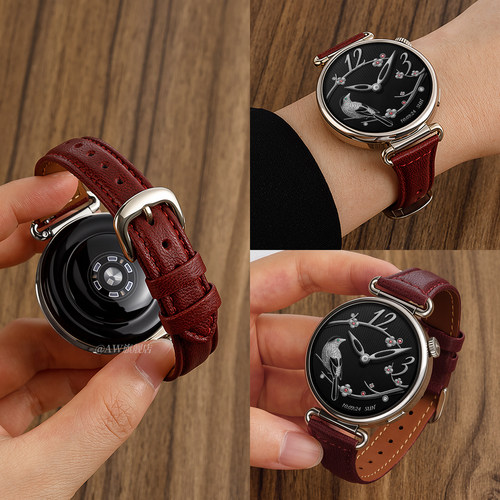 适用小米watchs5/s4女款真皮表带