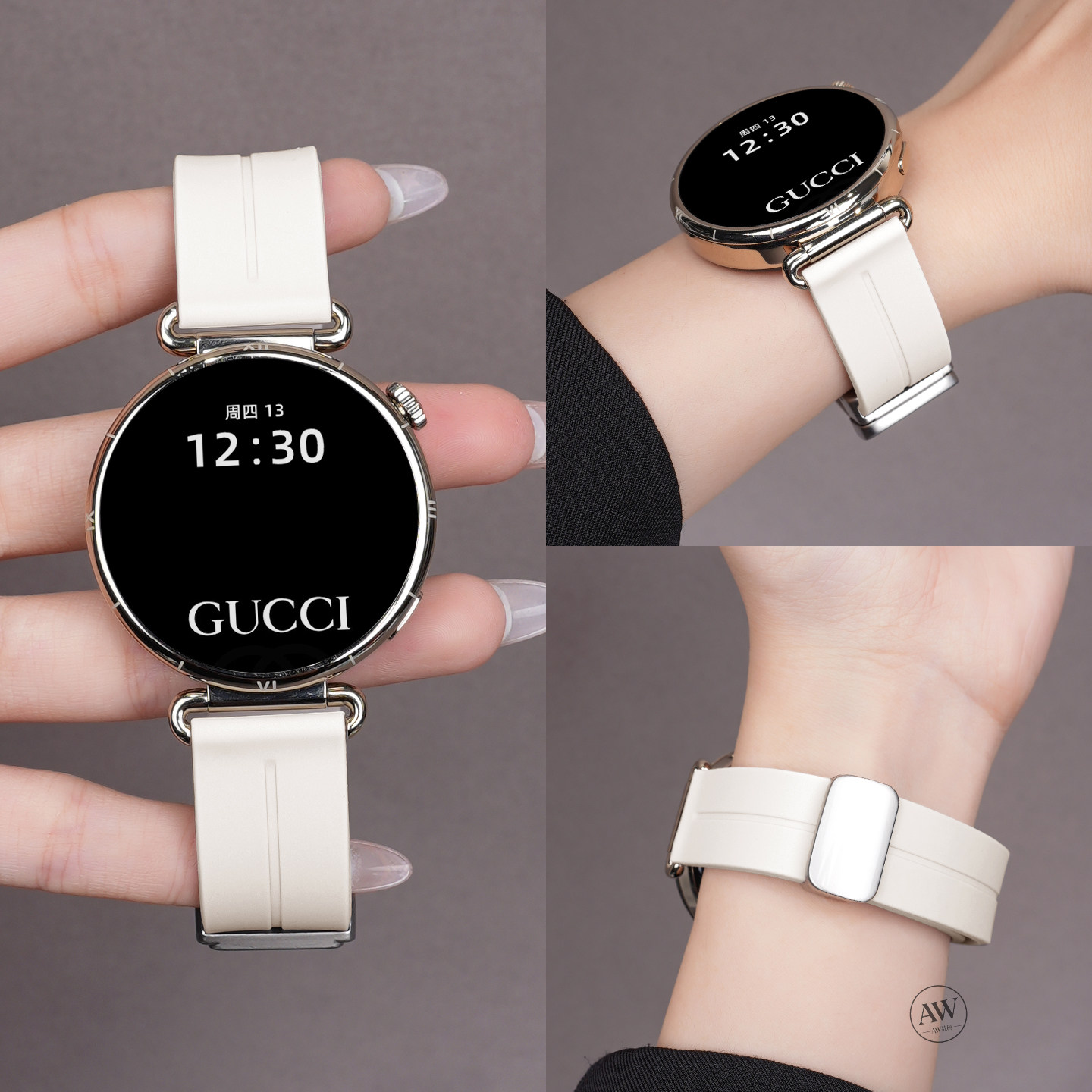 适用华为GT6表带gt5pro手表带watchgt6新款星光色硅胶运动腕带watch5金属磁吸扣gt4女款gt3高级gt2夏天透气男