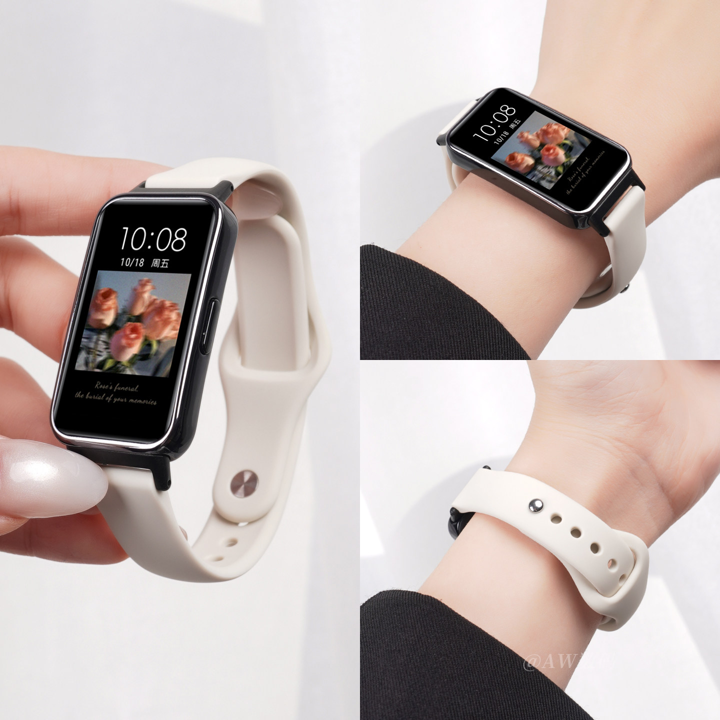 新款星光色适用华为手环11/10表带9手表8nfc版荣耀手环9女款运动硅胶腕带智能Pro十代表链高级感替换带夏天男