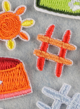 한국Wappen绣花标刺绣贴补丁贴卡通原创水果patch配饰辅料diy布贴