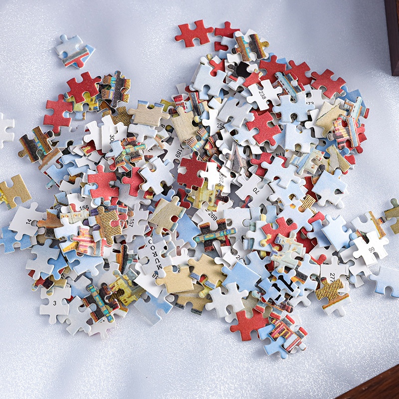 霁旅沐染 拼图 世界旅人系列 上海北京城市景点带相框diy桌面摆件