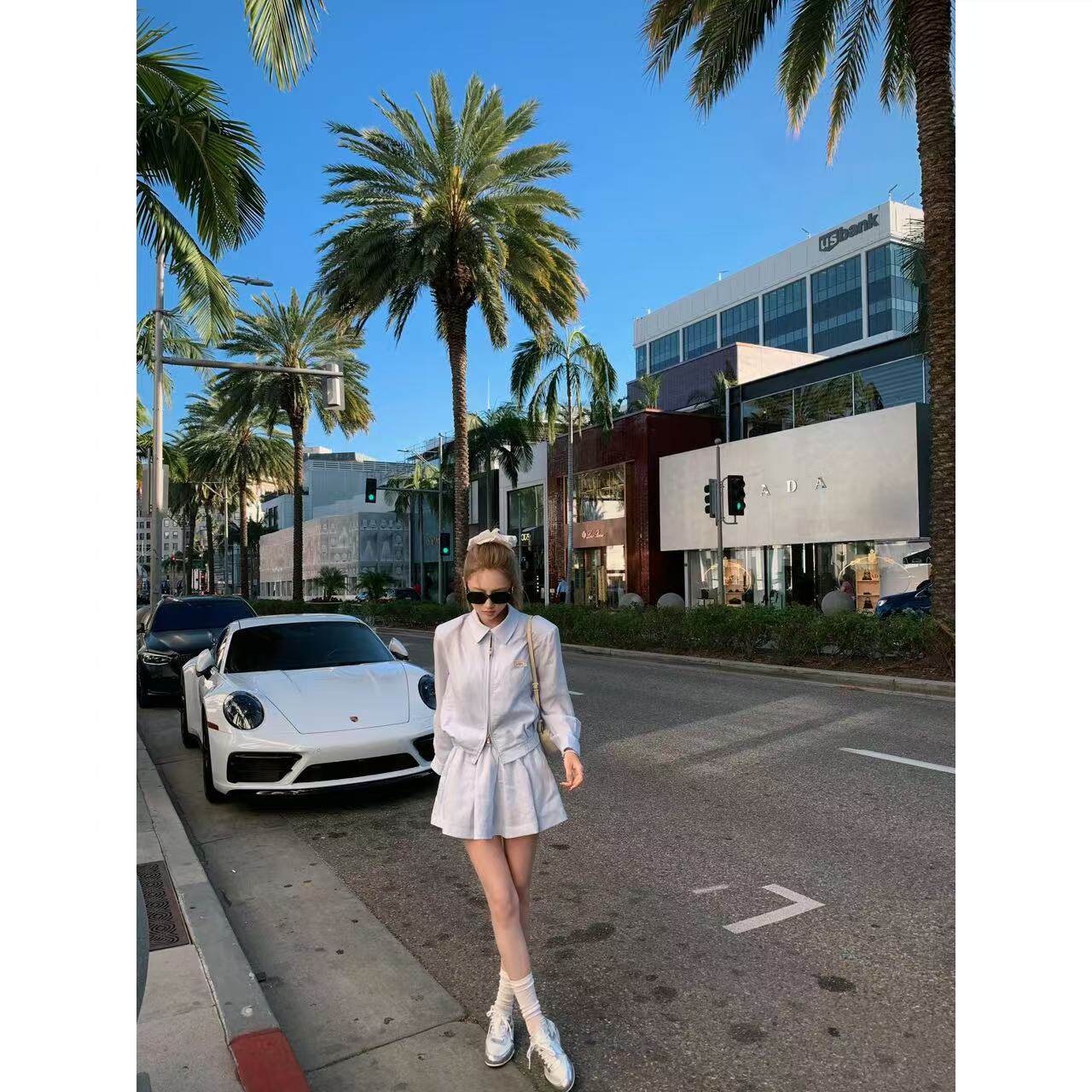 宋仁何【新悦春色】2025年春季新款慵懒感天丝棉麻夹克半裙套装