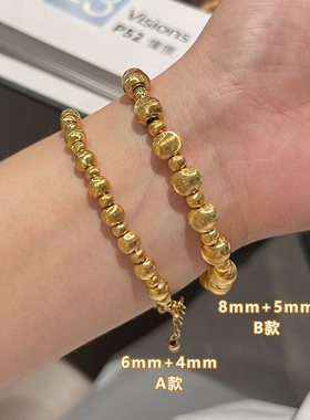 墨豆家 灯泡猫眼手链轻奢小众设计高光拉丝猫眼手串高级感手饰女