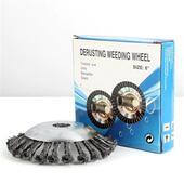 新款 钢丝除锈盘多功能耐磨除草头钢丝除草盘打草轮割草机通用配件