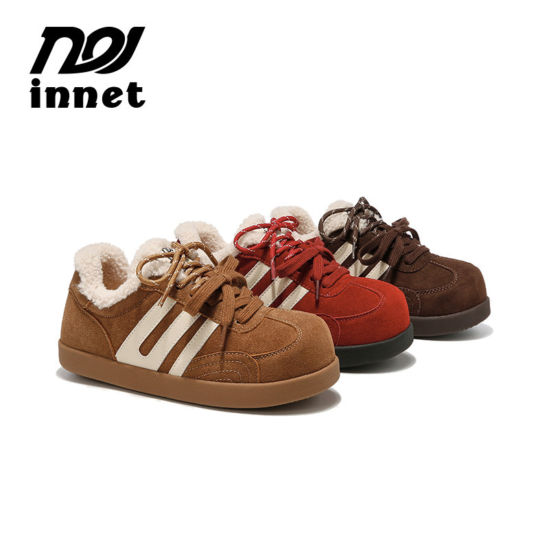 【茵奈儿▪INNET】【枣泥樱桃】秋冬卡皮巴拉圆头厚底德训鞋-鱼,女鞋,时尚休闲鞋,淘宝优惠券,粉丝福利购,淘宝优惠卷