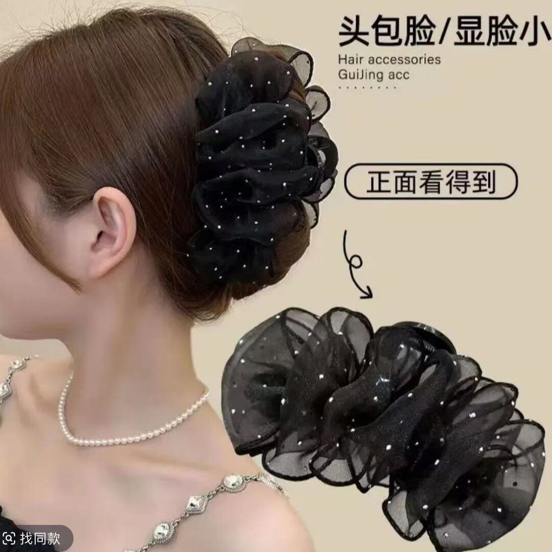 诗泊雅满天星黑色泡泡抓夹