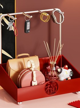 玄关钥匙收纳装饰品新年摆件入户门口鞋柜置物架客厅乔迁新居礼品