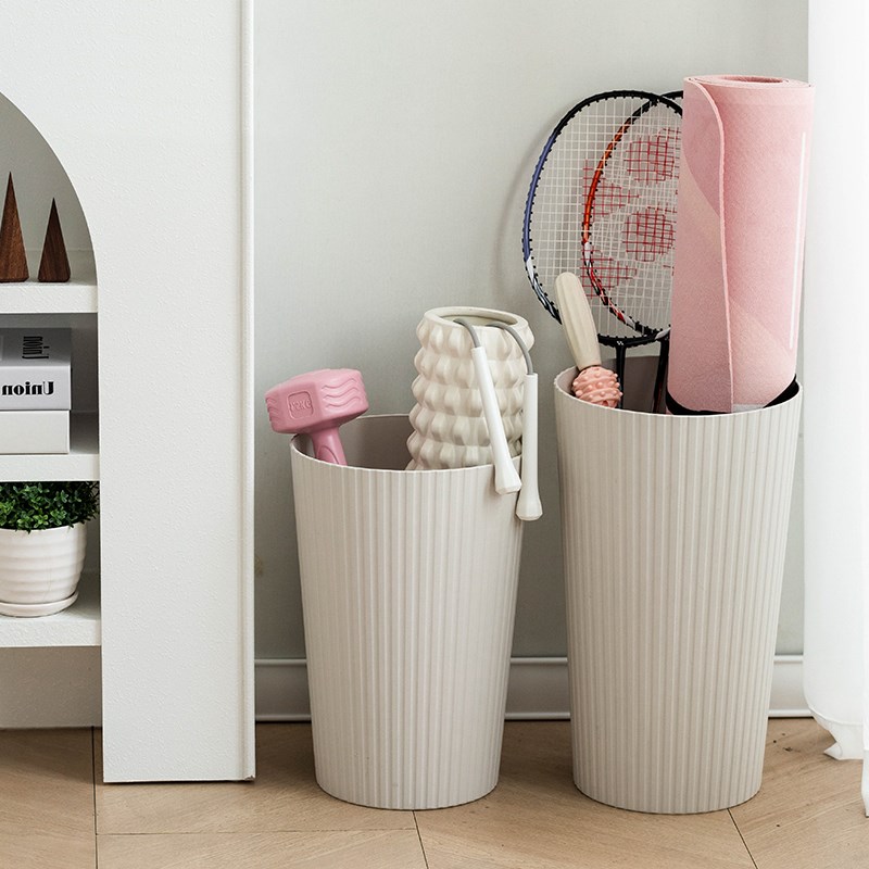 家用大容量瑜珈垫收纳桶羽毛球拍健身器材泡沫滚轴哑铃整理置物桶