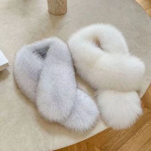 特价真毛整皮围脖狐狸皮草围巾冬季女百搭气质保暖毛毛脖套