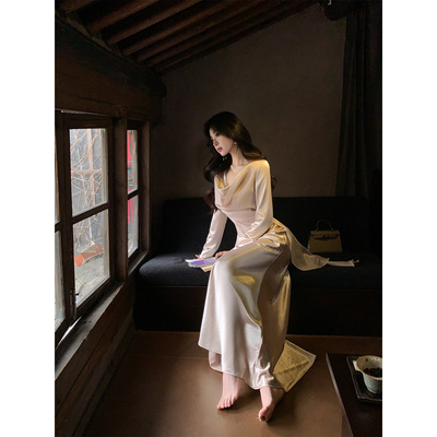 刘智贤【维也纳柔光】静奢清冷感连衣裙宴会轻礼服鱼尾裙