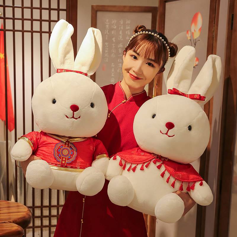 新婚压床娃娃兔子一对结婚新款高档浪漫公仔玩偶摆件喜娃婚房布置