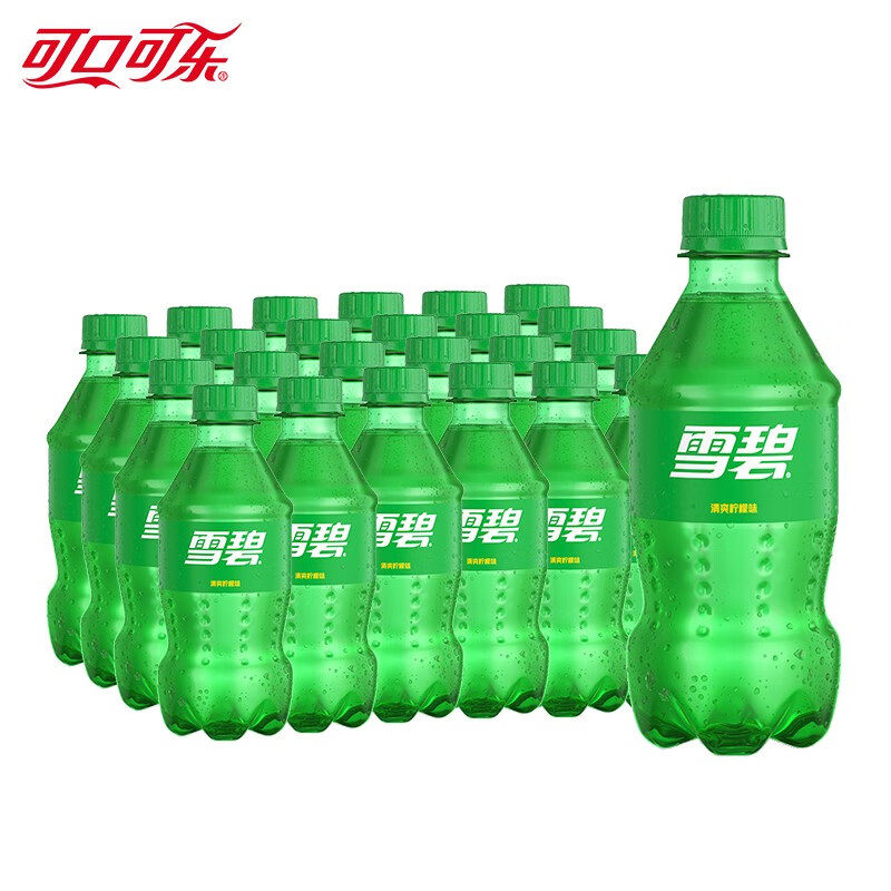 雪碧汽水碳酸饮料300ml*24瓶清爽柠檬汽水碳酸饮料迷你小瓶装便携