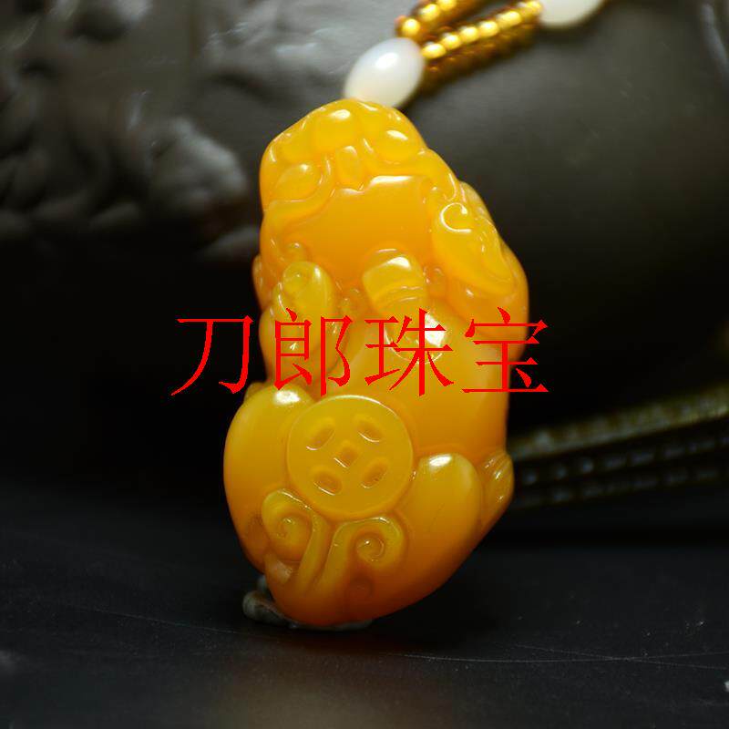玉石貔貅招财转运旺财保平安护身符和田玉黄龙玉项链吊坠挂件送礼