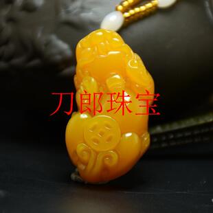 玉石貔貅招财转运旺财保平安护身符和田玉黄龙玉项链吊坠挂件送礼
