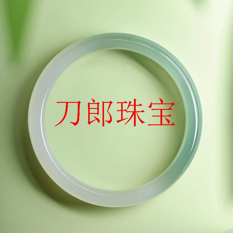玛瑙玉髓白月光女款玉手镯半山水荔枝冻年轻款母亲节礼物送礼处理