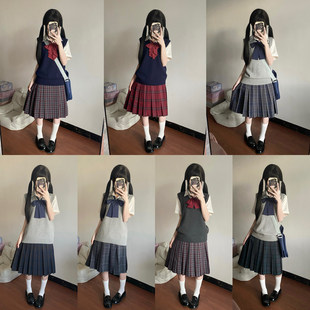 55CM/川岛私立jk制服裙长裙校供感格裙半身裙高腰百褶裙学院风