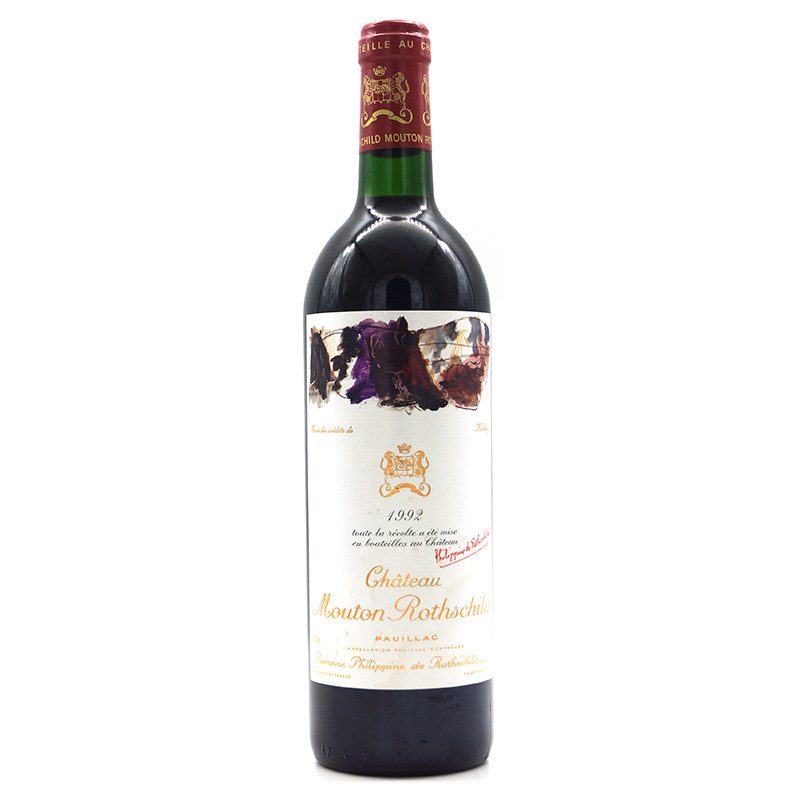 1992木桐庄园正牌红酒法国原装进口一级庄红葡萄酒ChateauMouton