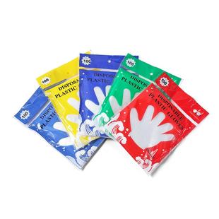 安全食品级一次性薄膜手套PE透明家用厨房小龙虾汉堡披萨餐饮美容