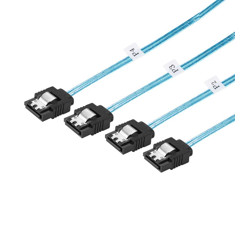 SF-103内置Slim SAS SFF-8654对4 SATA 7Pin服务器磁盘阵列连接线