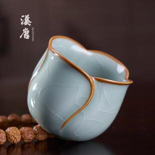 61K3哥窑青瓷主人杯单杯茶杯个人陶瓷品茗杯茶盏茶杯