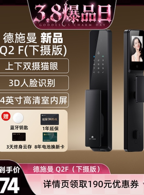 【蜜蜂生活节】德施曼新品Q2F下摄版人脸智能锁YB