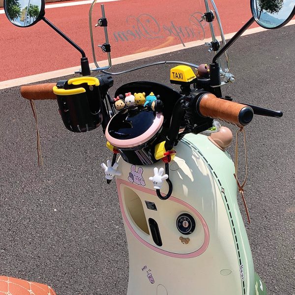 装饰台公仔电瓶车可爱小摆件铃爱玛电动车小配件改造仪表盘雅迪
