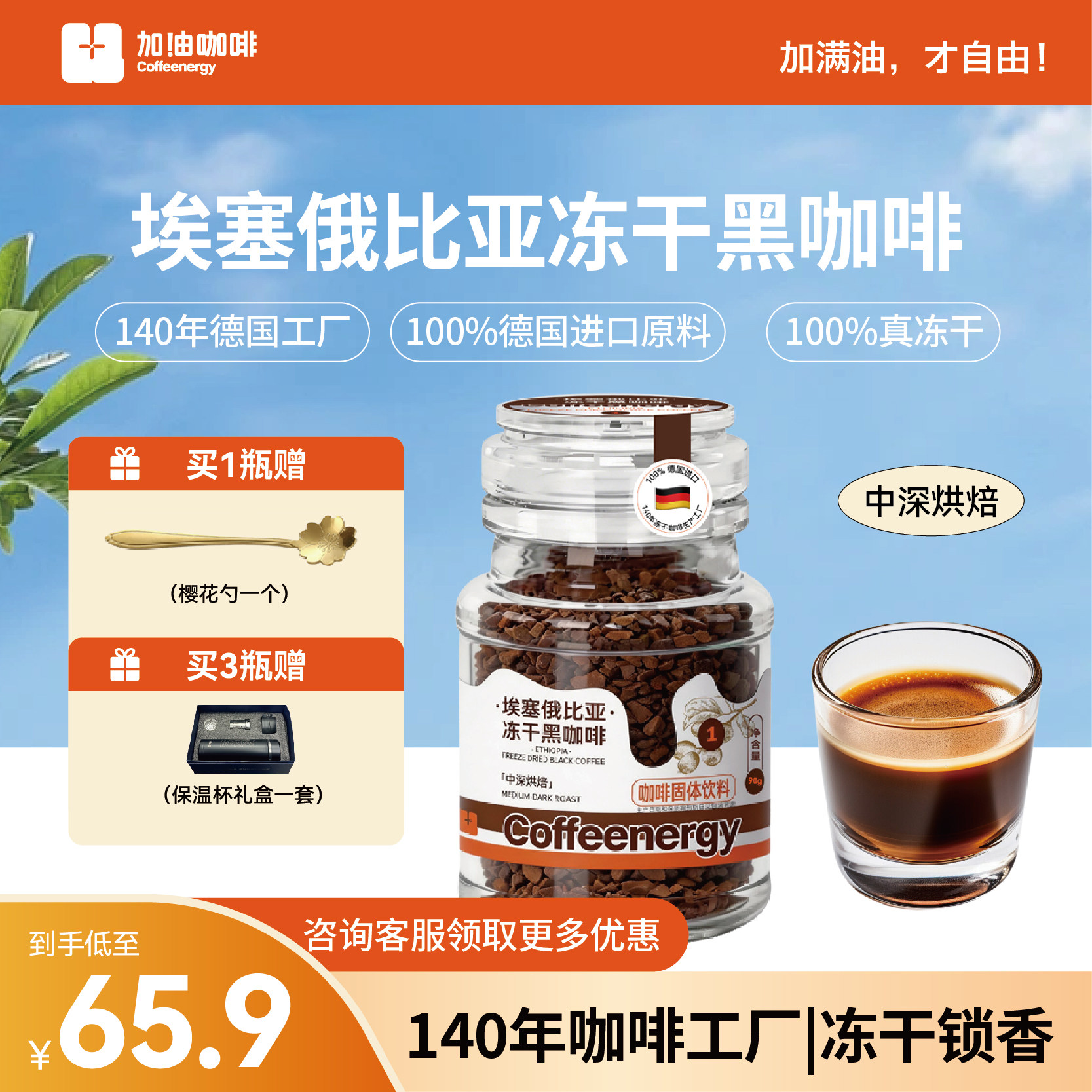 百年100冻干黑咖啡-埃塞俄比亚