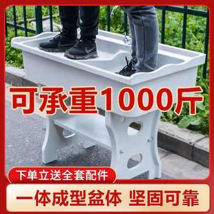 洗衣池带搓衣板阳台家用水槽大理石加厚一体石英石洗衣池庭院水池