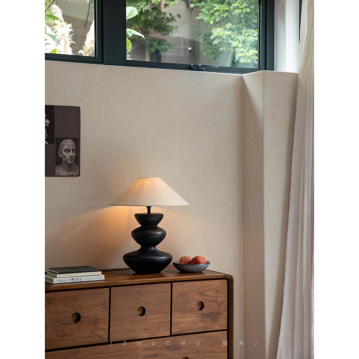 柏树|陶罐台灯/瓦比风格客厅装饰卧室床头灯B&B酒店设计师氛围灯