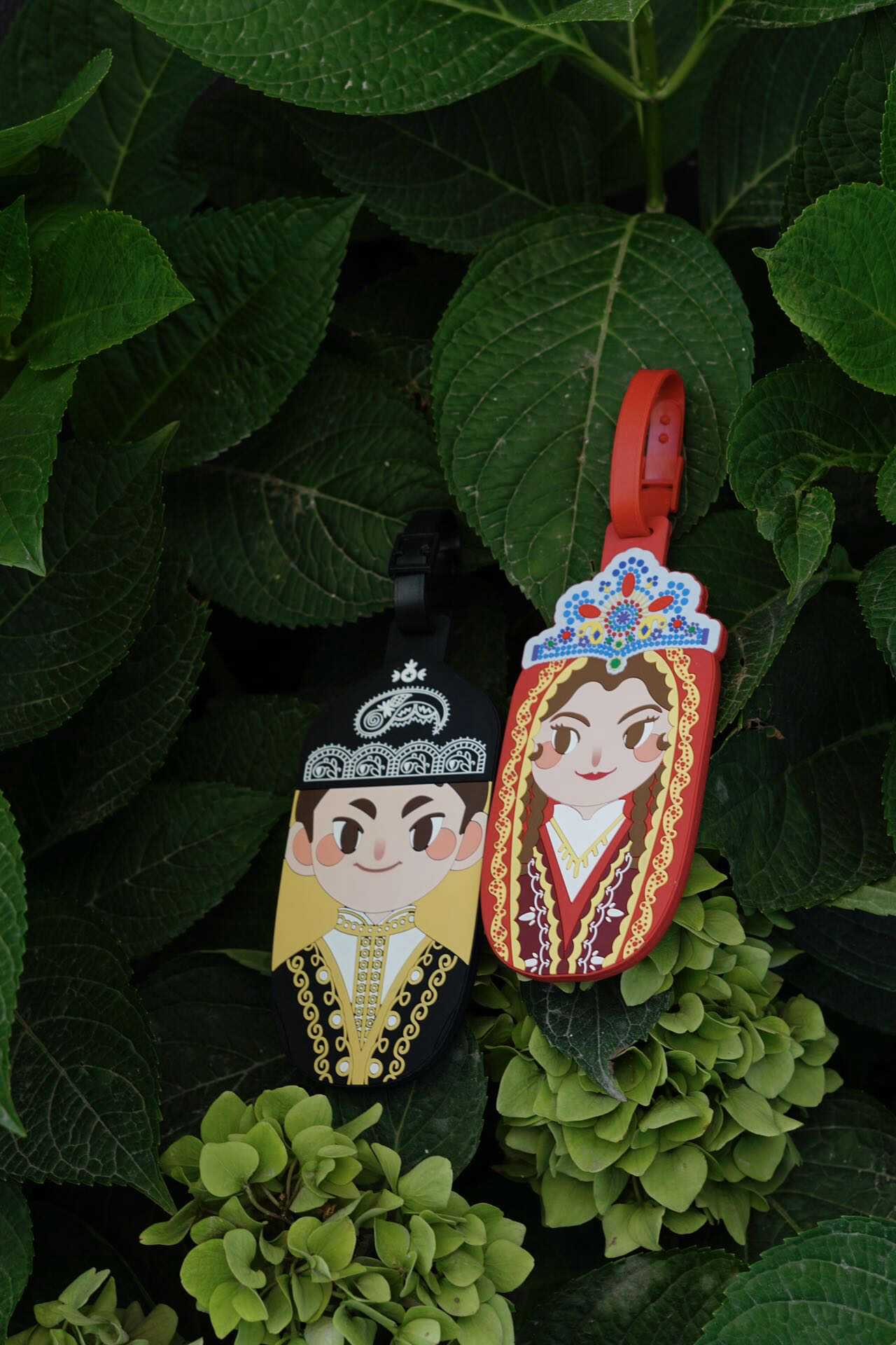 民俗花帽新疆纹样防丢托运姓名牌