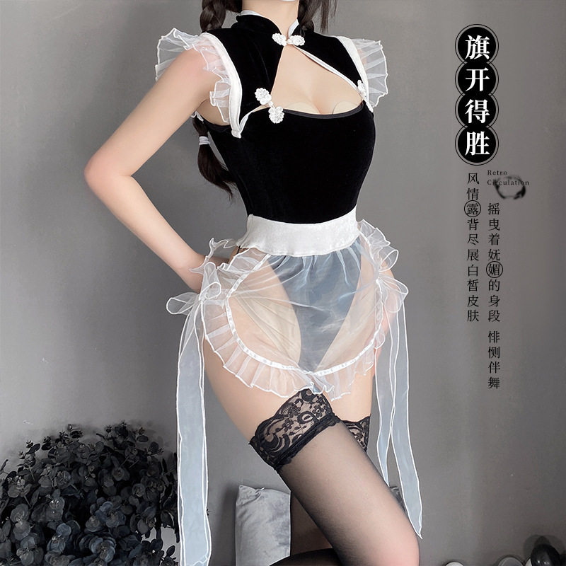 情趣旗袍新中式中华娘女仆旗袍