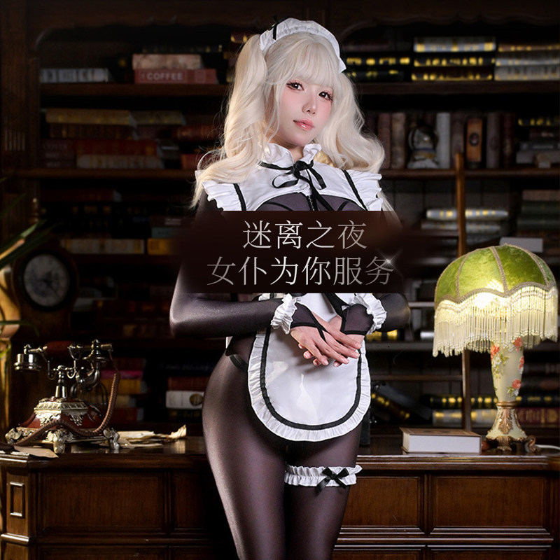 二次元女仆连体丝袜连体内衣制服