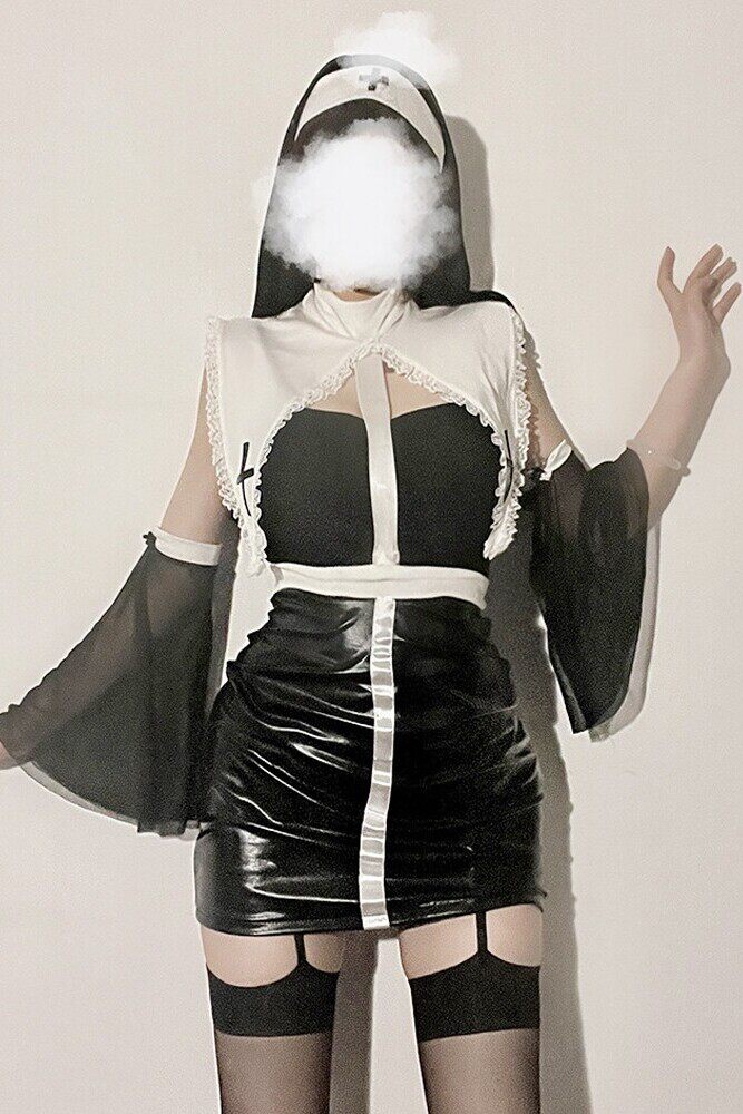 cosplay修女服情趣包臀短裙