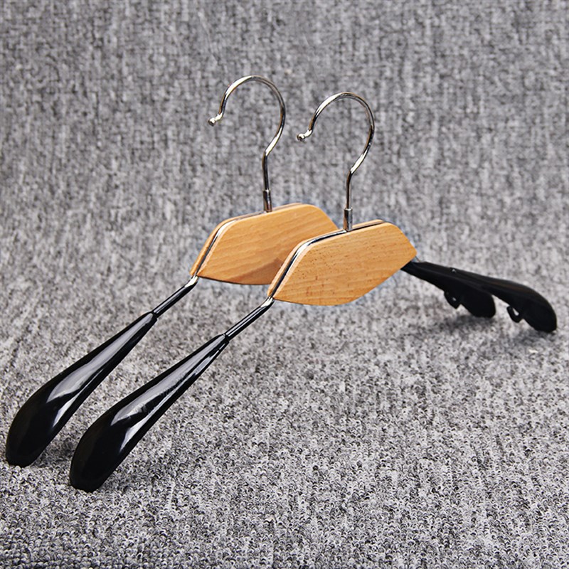 韩版木质服装店 女士实木勺子防滑衣架 无痕P 衣架女装衣架服装店